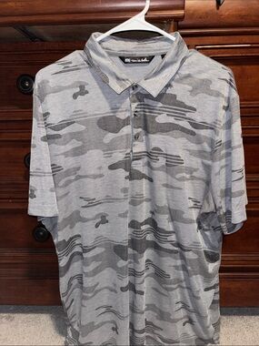 Travis Mathew Gray Camo Polo